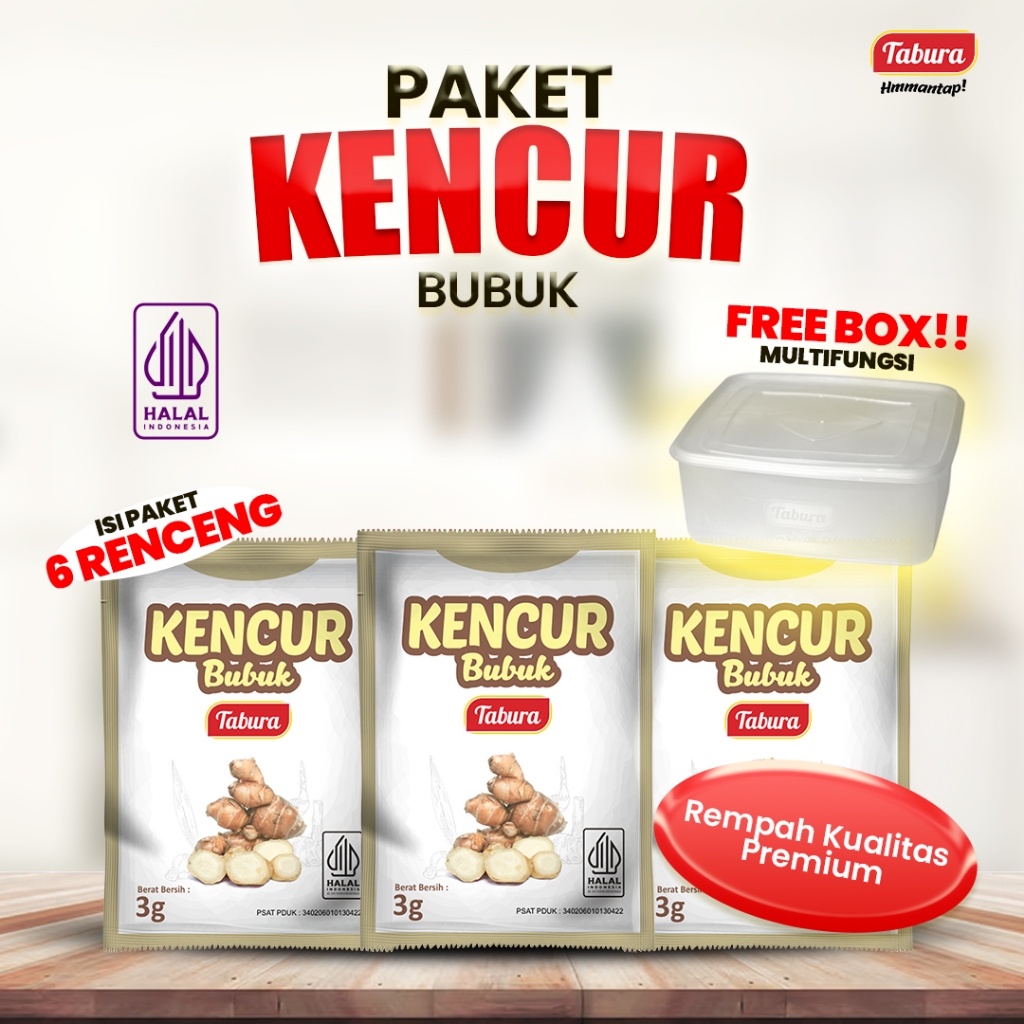 

Kencur Bubuk Paket 6 Renceng | FREE BOX MULTIFUNGSI
