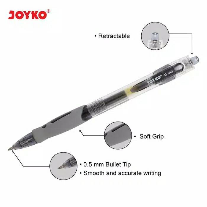 

Pulpen Q Gel Joyko / Q3 Gel Pen Joyko GP-265 NT / Q5 Gel Pen GP-265BN