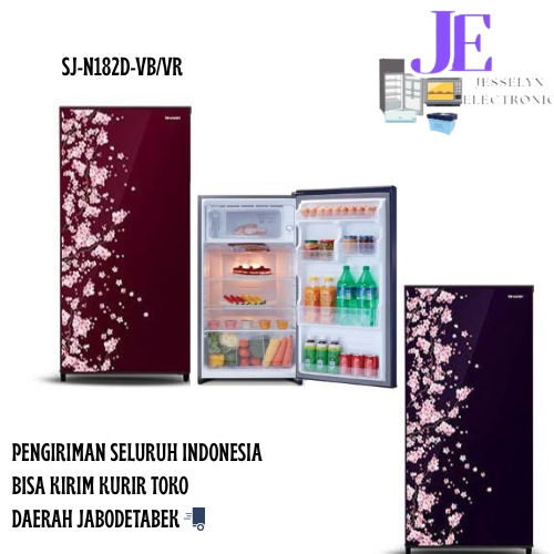 KULKAS SHARP SJ-N182D-VB/VR 1 PINTU 90 WATT 166 LITER