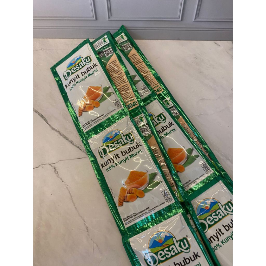 

DESAKU kunyit bubuk renceng isi 12 sachet/kunyit bubuk desaku renceng