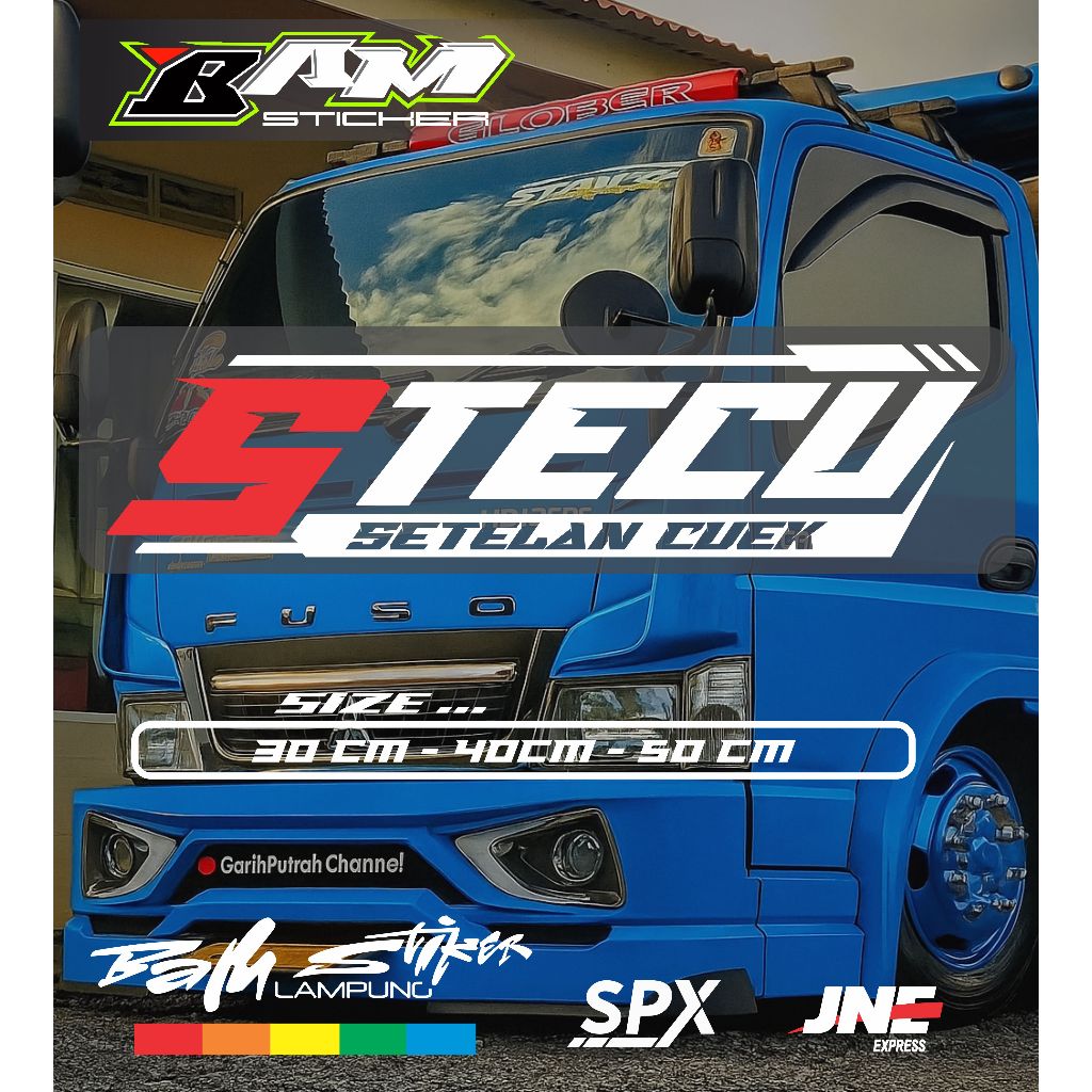 stiker kaca truk stecu setelan cuek cutting sticker kaca truk mobil pick up l300 canter hino