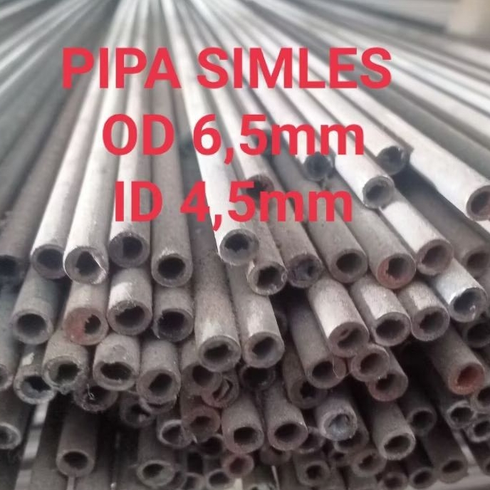 Pipa besi Semles Od 6,5mm Id 4,5 mm Pipa Stum Od Kecil Pipa simles Besi Pipa Besi Kecil