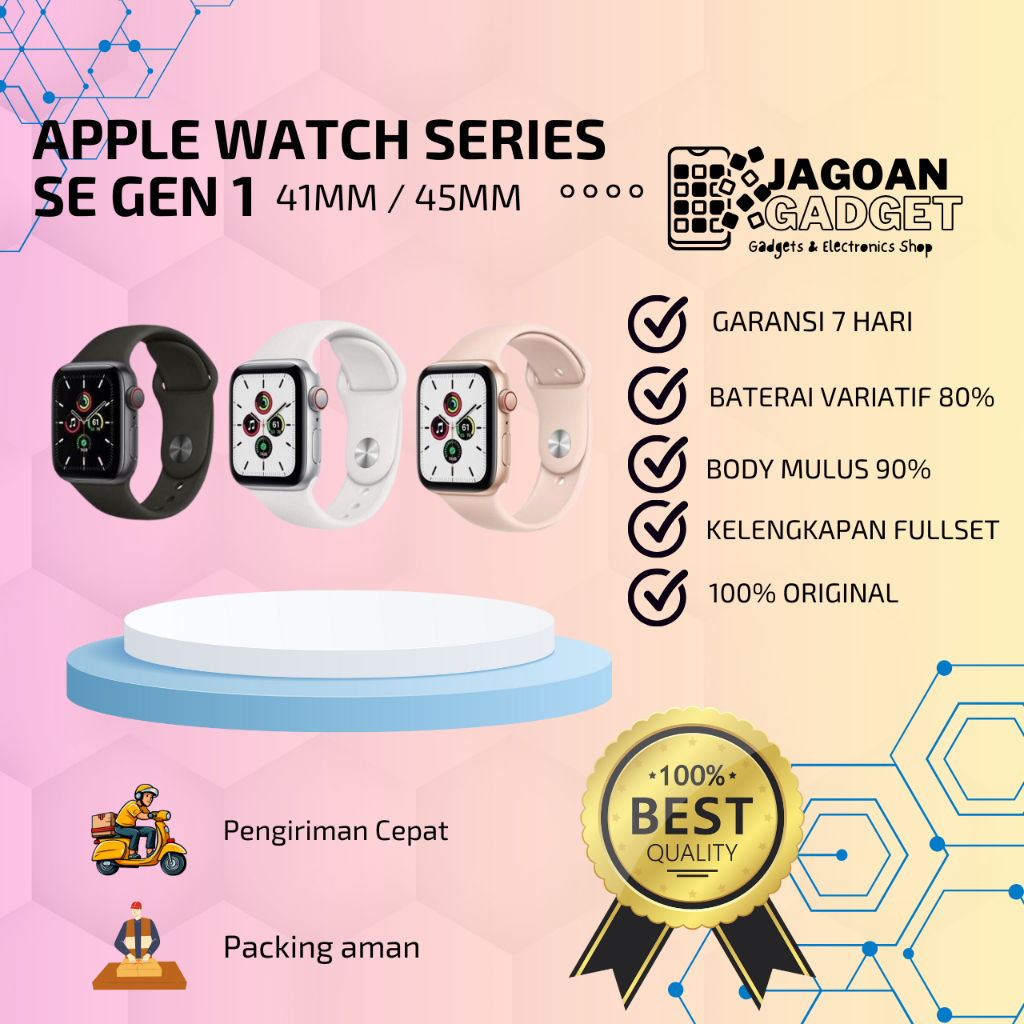 Apple Watch / iWatch Series SE Gen 1 40mm 44mm Second ORIGINAL - JAGOAN GADGET88