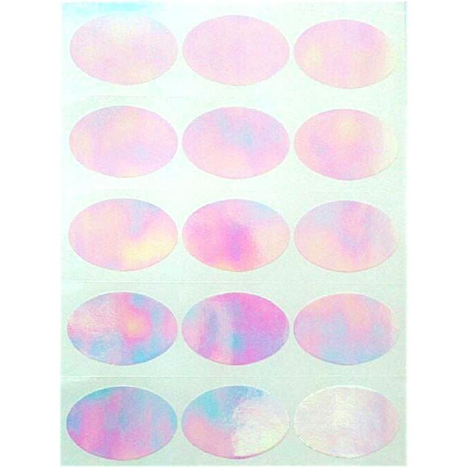 

Label Nama Anti Air Sticker Waterproof Polos Rainbow Oval