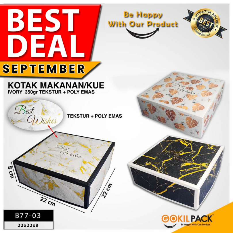 

Kotak Kue Box Cake Lunch Ivory Packaging Dus Makanan B77