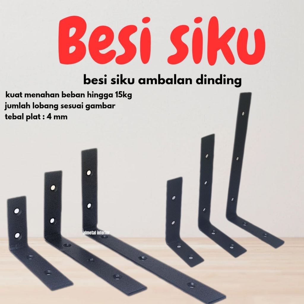 Besi siku ambalan, besi siku penyangga ambalan, besi tebal