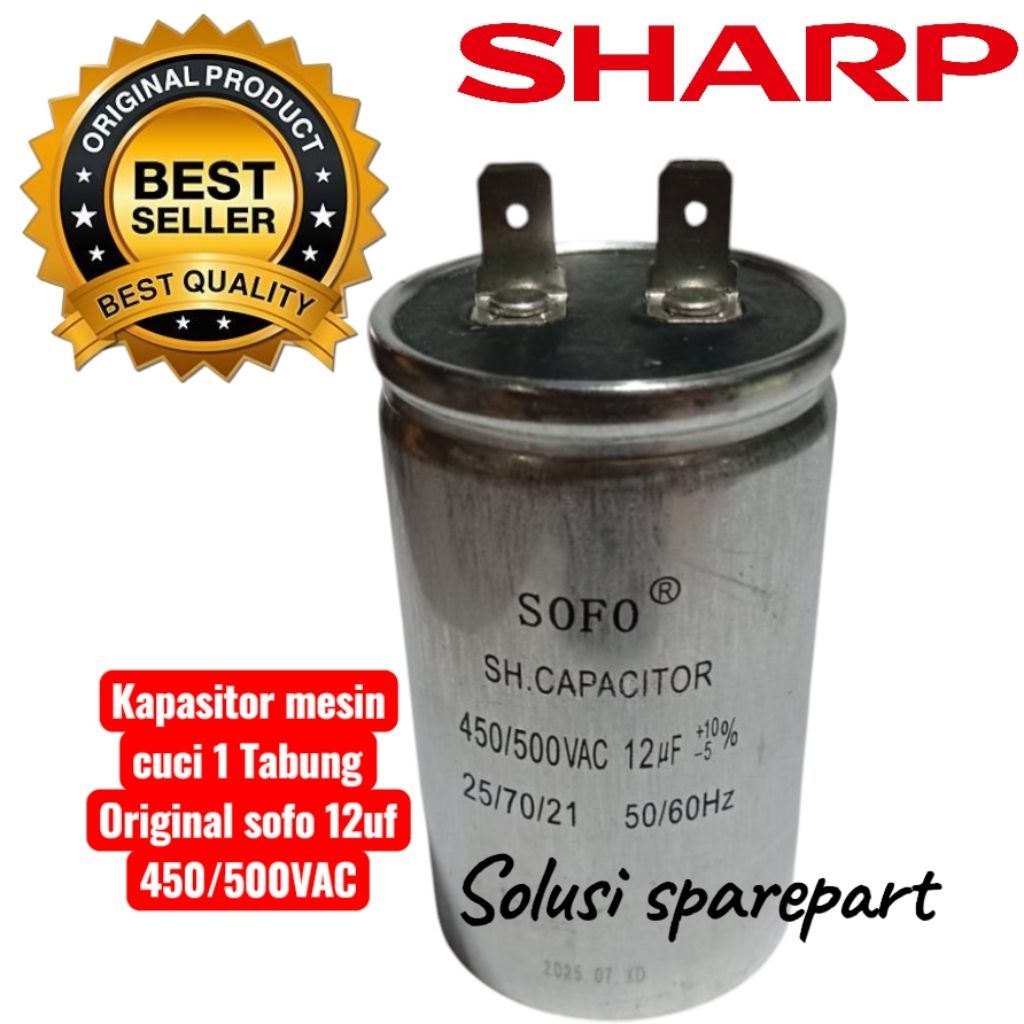 Kapasitor mesin cuci 1 Tabung sharp Original Sofo