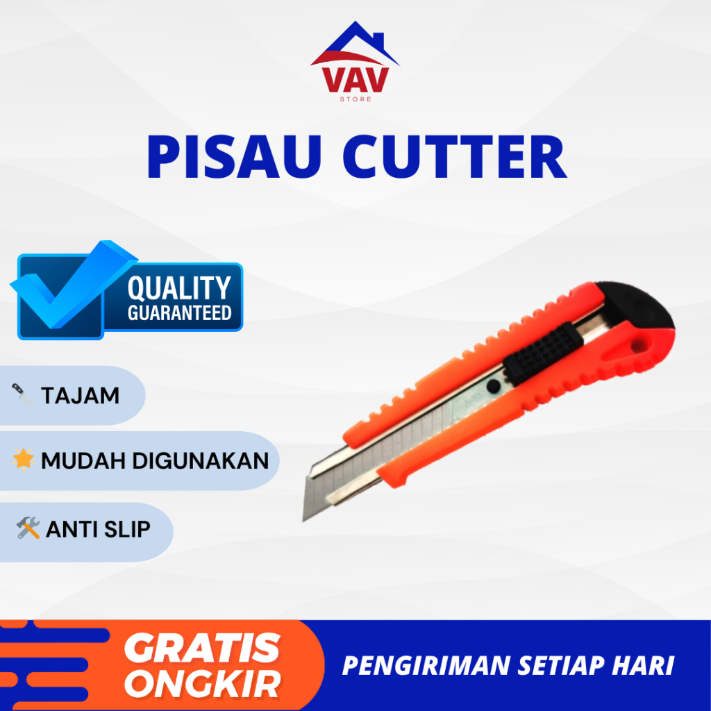 

Pisau Cutter – Tajam, Praktis, & Gagang Nyaman