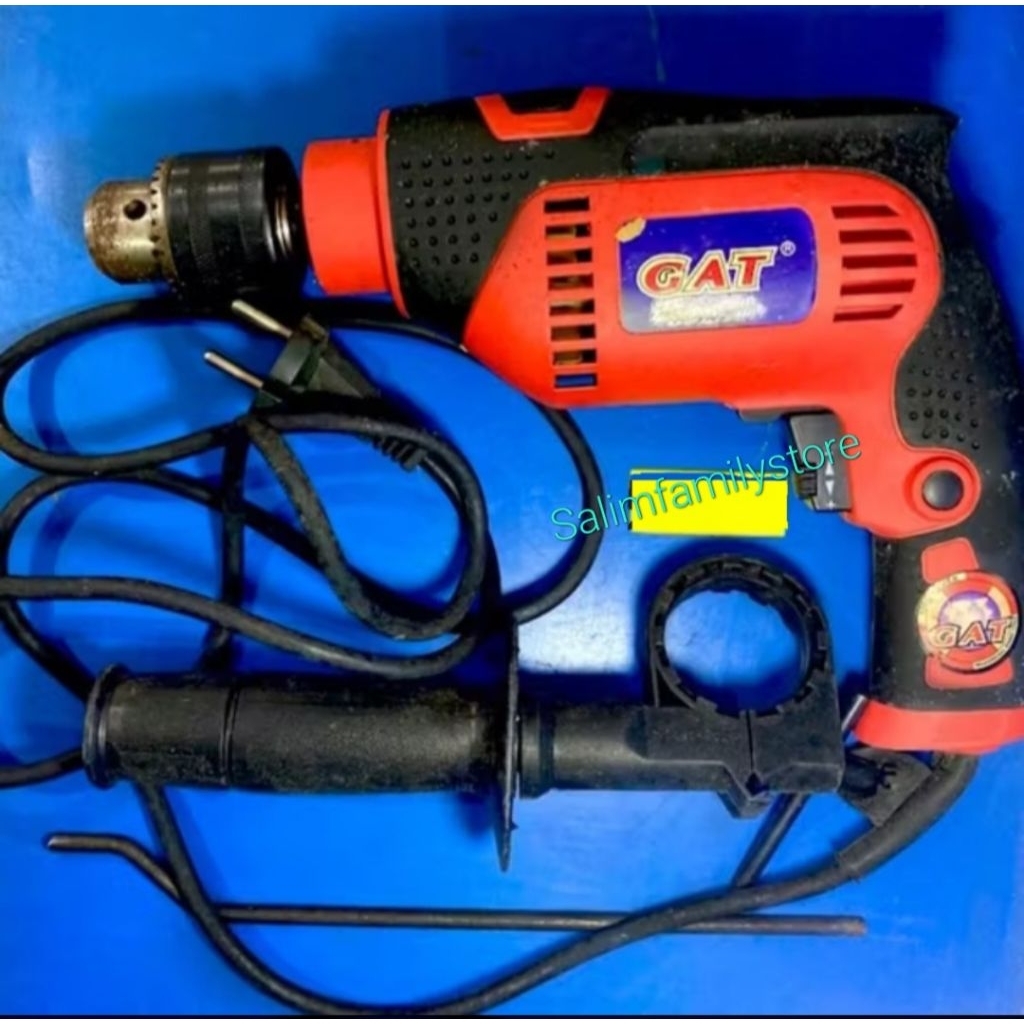 Mesin Bor Beton Besi Kayu Impact Drill Bor Listrik 13mm GAT