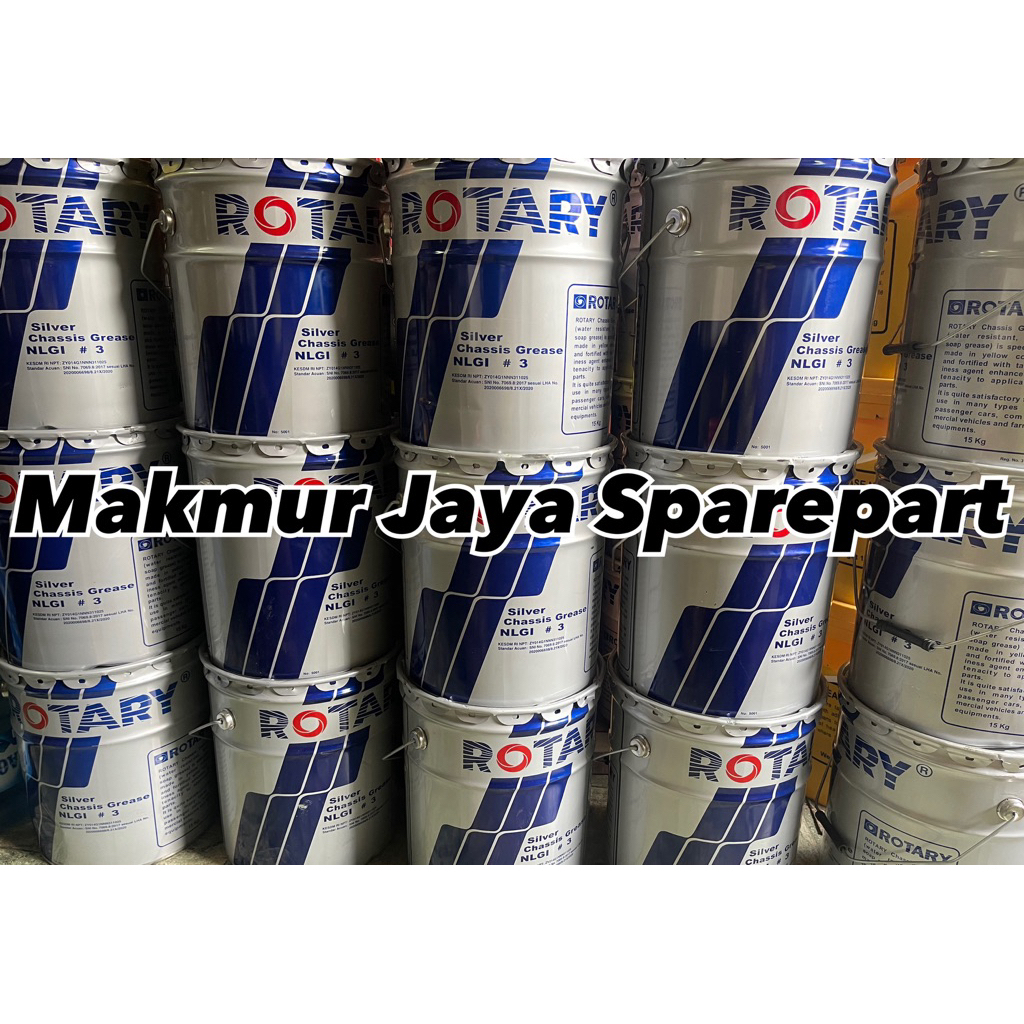 MINYAK GEMUK ROTARY PAIL 15KG GREASE ROTARY SILVER CHASSIS GREASE NLGI3 ORIGINAL
