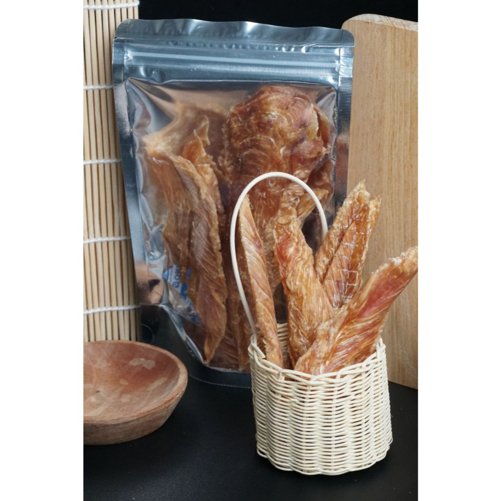 Chicken jerky snack hewan treats anjing kucing homemade semilan sehat dari daging segar dental stick