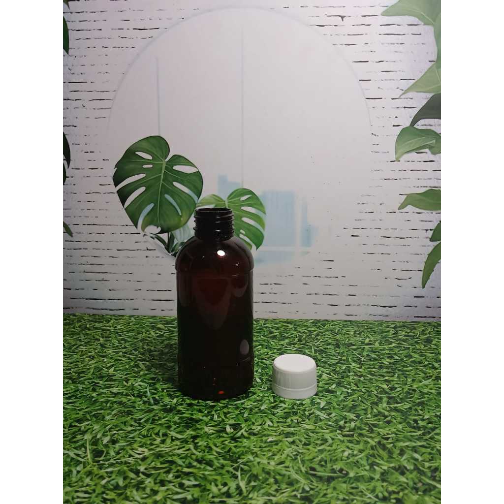 Botol Madu Sano 200 Ml Amber/Botol Plastik Sano 200 ML Amber /Botol Madu Sano 200 ML Tutup Putih ( 2