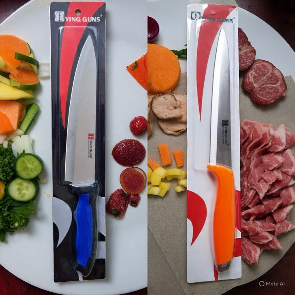 PISAU DAPUR SAYUR DAGING YING GUNS ORIGINAL SUPER TAJAM gagang plastik