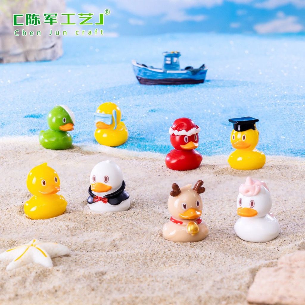 Miniatur Ayam Bebek Angsa Mainan Anak Dekorasi Ornamen Micro Ayam Jantan Betina Landscape Diorama