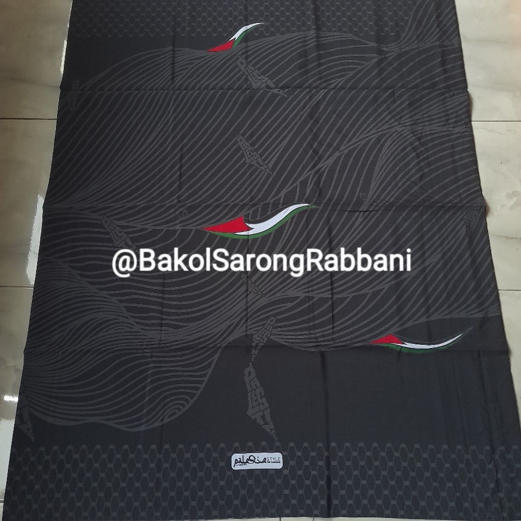 sarung rabbani sarung flap 1 hitam corak bendera palestina  original rabbani bisa cod