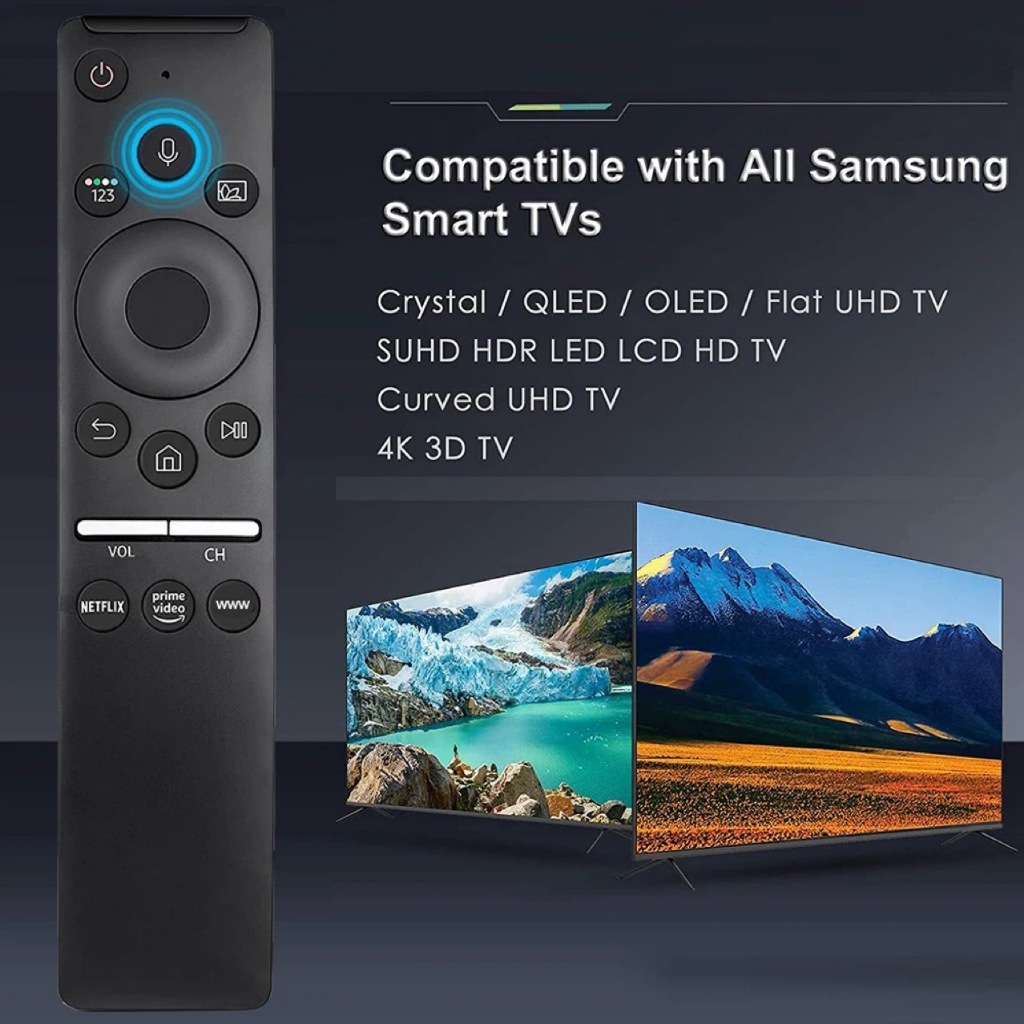 Remote Voice Samsung TV BN59-01312F 01330C 329A 01327B 01312B. Support suara, kompatibel sempurna