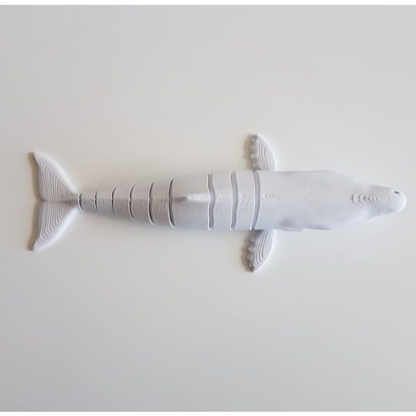 Cuero Mainan Paus Sperma Whale Artikulasi 13cm Plastik Dimainkan di Air Anak Edukasi