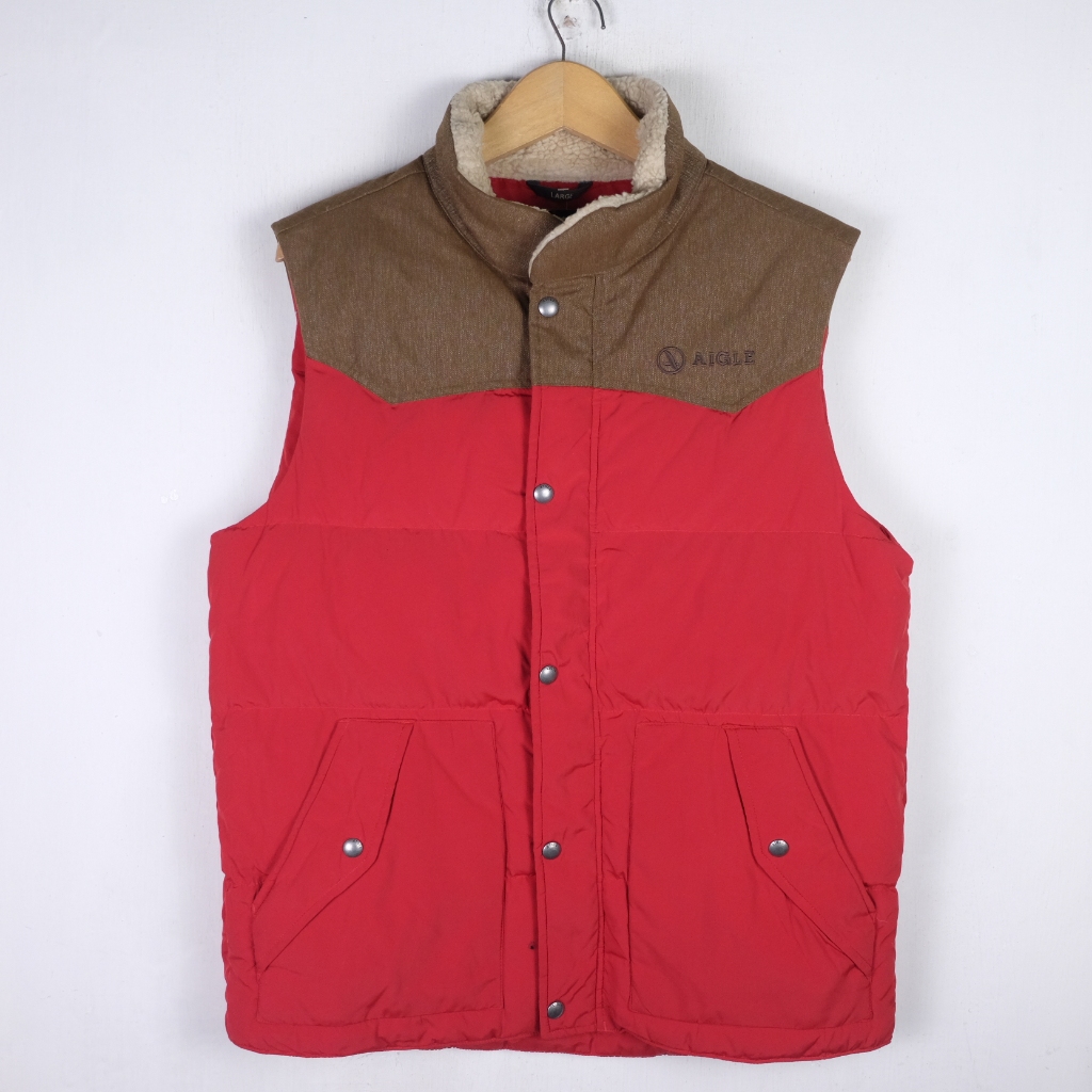 ROMPI AIGLE GOOSE DOWN PUFFER VEST BULU ANGSA VT69 SIZE L ORIGINAL PRELOVED