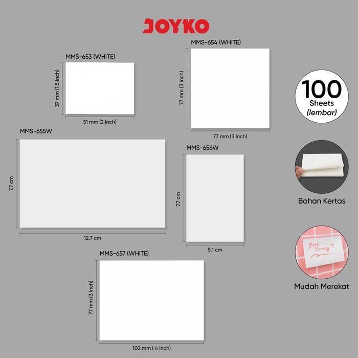 

Memo Stick Sticky Note Kertas Memo Memo Tempel Joyko MMS-653 / 654 / 657
