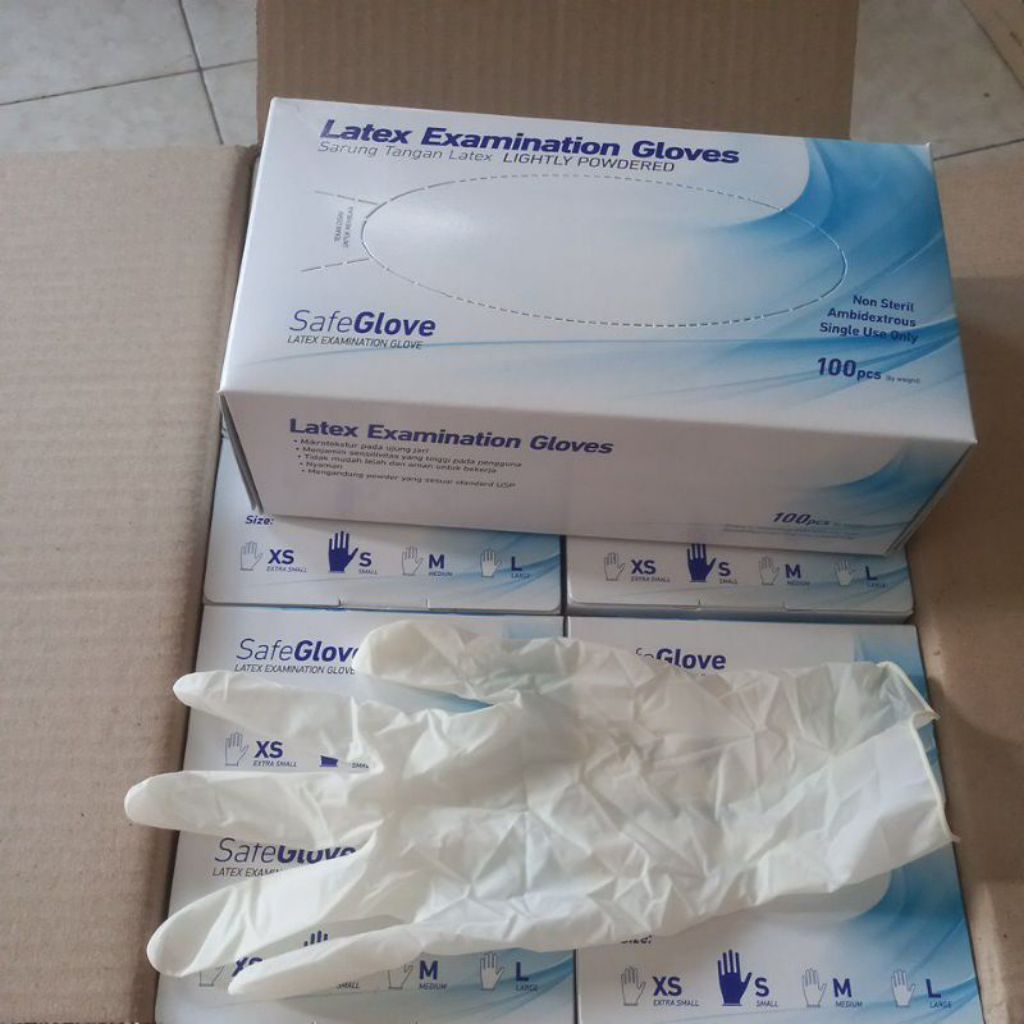 Handscoon Exam Gloves Non Steril SafeGloves  Murah