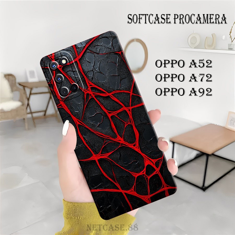 Silikon Hp Oppo a52 - Oppo A72 - Oppo A92 - Cassing Procamera Lentur Fashion Case Silikon Tpu Motif 