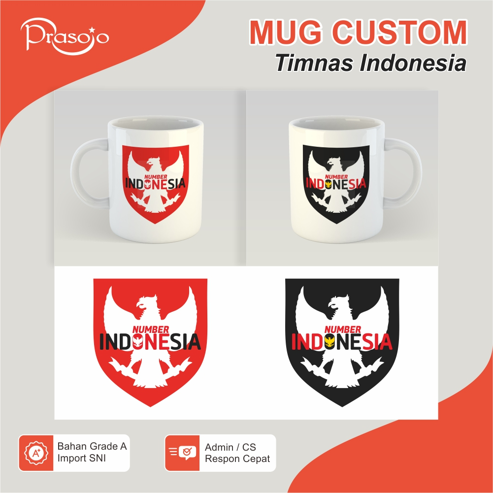 Mug Custom Suporter Timnas Garuda Indonesia – Merchandise Eksklusif Fans Garuda