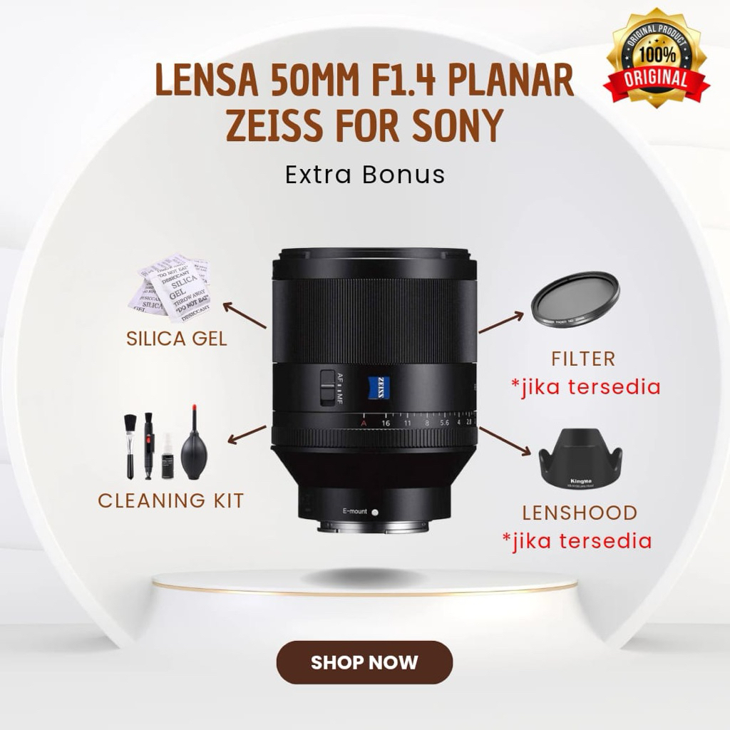 LENSA ZEISS PLANAR 50mm F1.4 SONY SIAP PAKAI