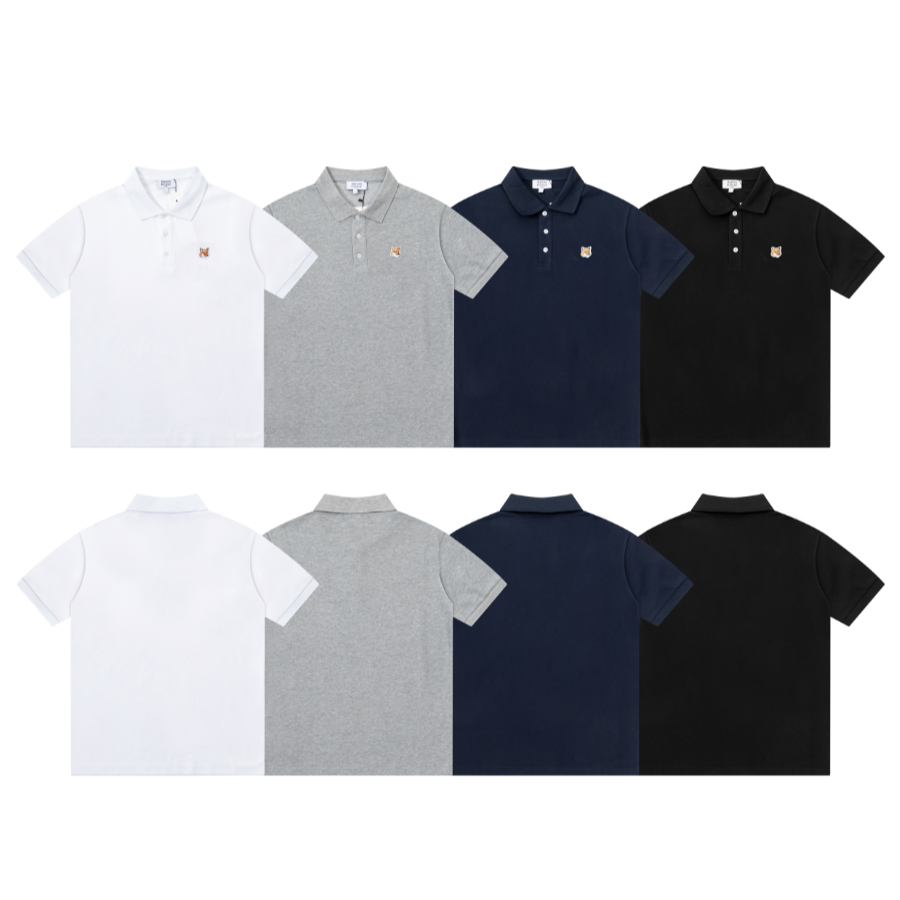 6602# Maison Kitsune single fox polo shirt baru