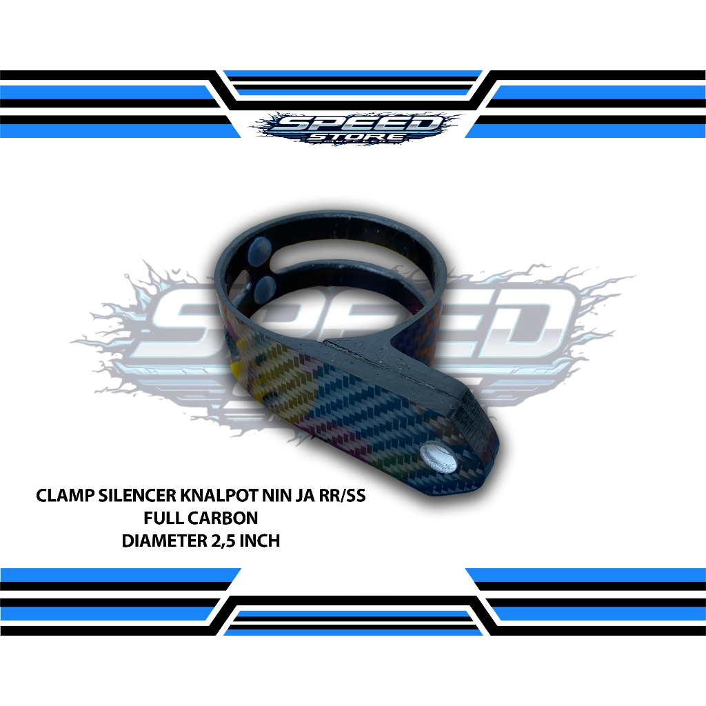 Clamp Klem Gantungan Silencer knalpot Ninja RR SS Carbon Fiber Original