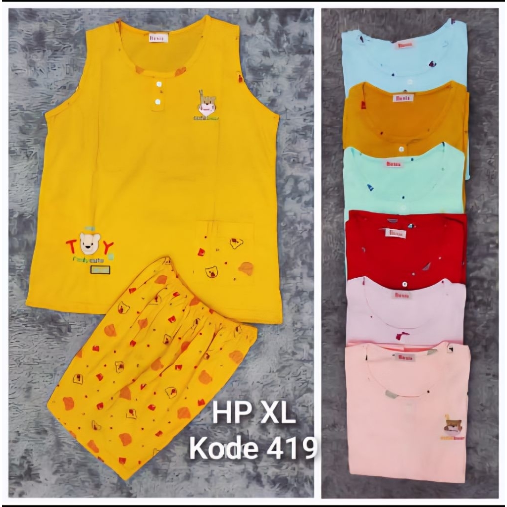 BAJU TIDUR BERIS HOTPAN SIZE L & XL WANITA