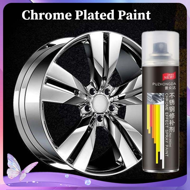 550ml Cat Semprot Krom Anti Karat Stainless Steel Anti Karat Spray Paint Cat Semprot Chrome