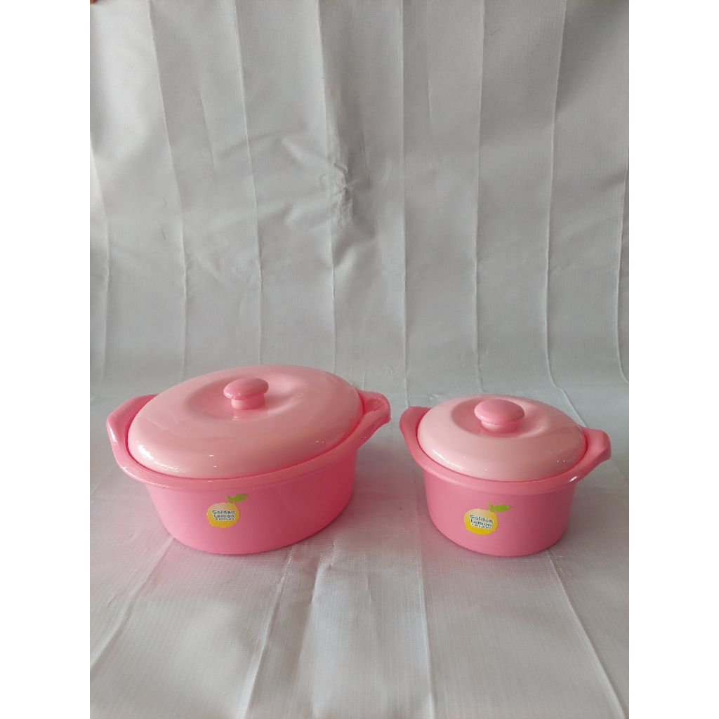 Baskom basi tutup bulat BTBK 190 191 golden lemon