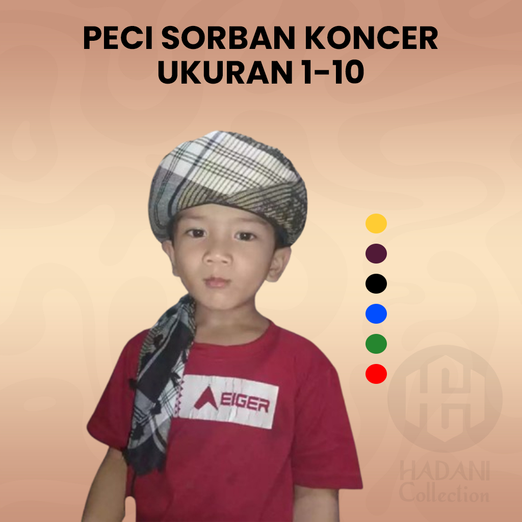 Peci Sorban Koncer / Peci Sorban Anak / Peci Anak