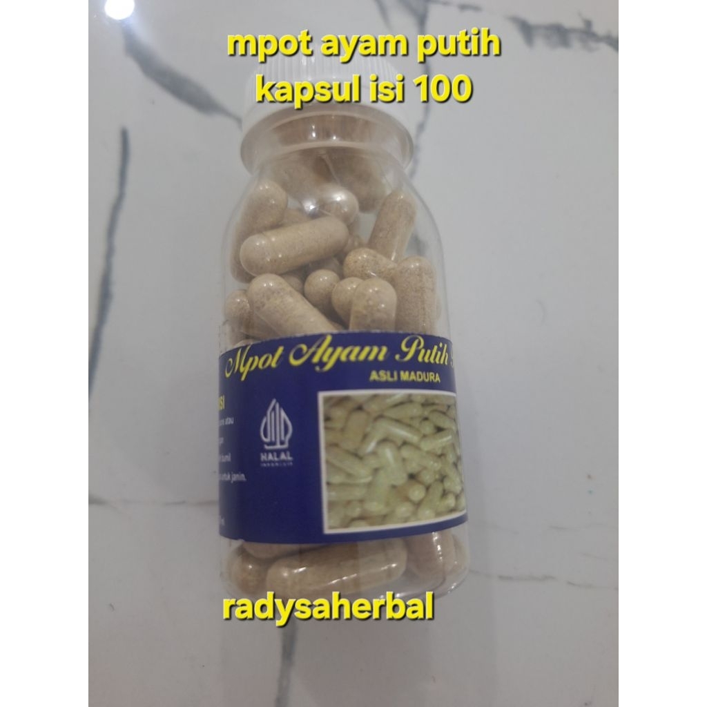 READY KAPSUL SUPER EMPOT AYAM  ISI 100 CAPSUL MPOT AYAM PUTIH ASLI