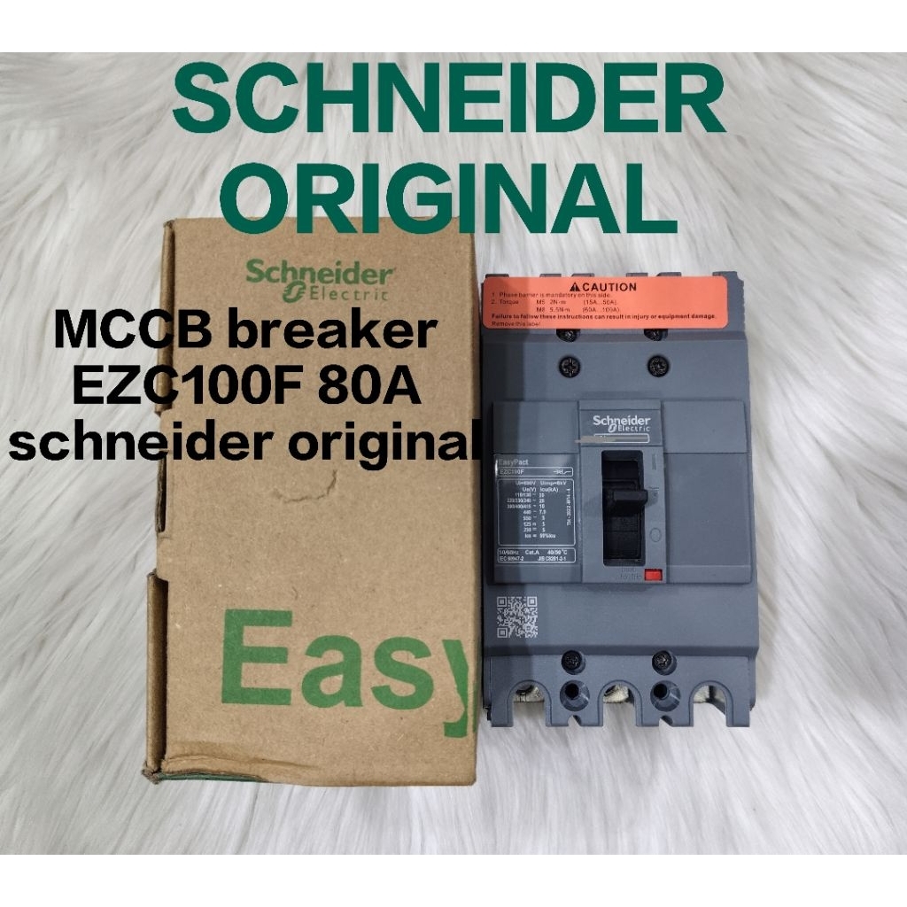 mccb breaker Schneider ezc100f 80a 3p mccb Schneider original