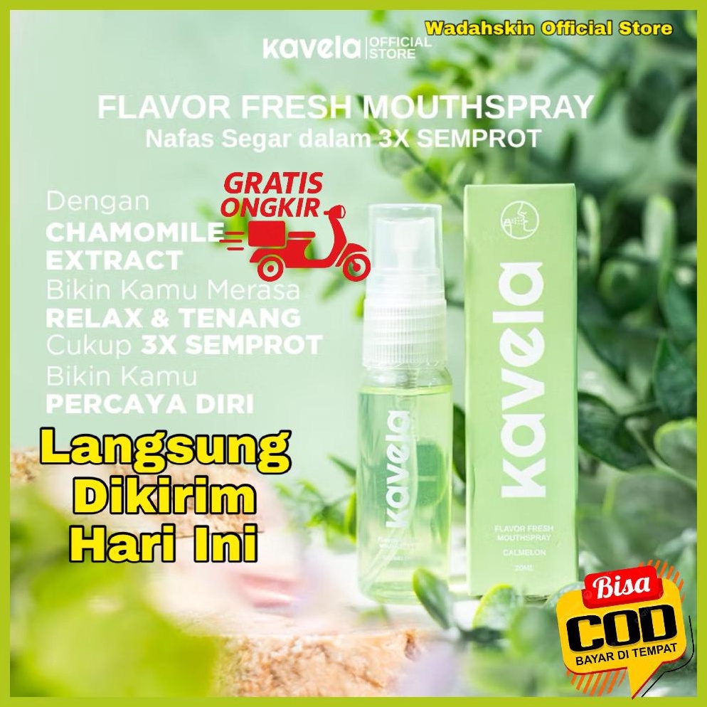 Klik Pesan COD KAVELA Flavor Fresh Calmelon Mouth Spray  Mouth Spray Mulut Fresh untuk Menghilangkan