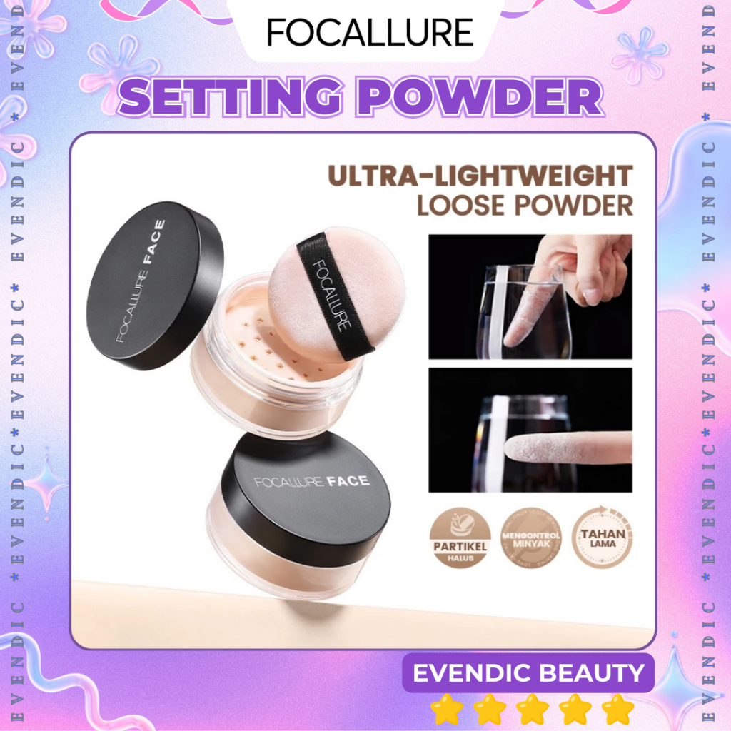 READY Waterproof Natural Loose Setting Powder Oil Control Loose Powder FA15 / BEDAK TABUR