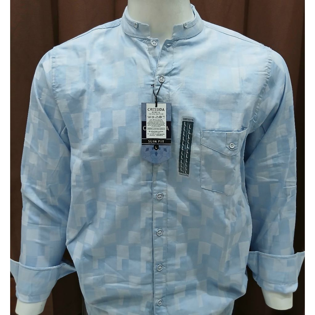 KEMEJA KOKO CRESSIDA LENGAN PANJANG SLIM FITT ORIGINAL