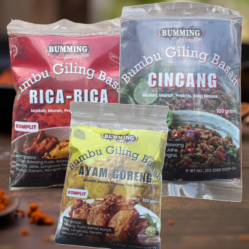 

bumbu rica rica. ayam goreng. cincang daging