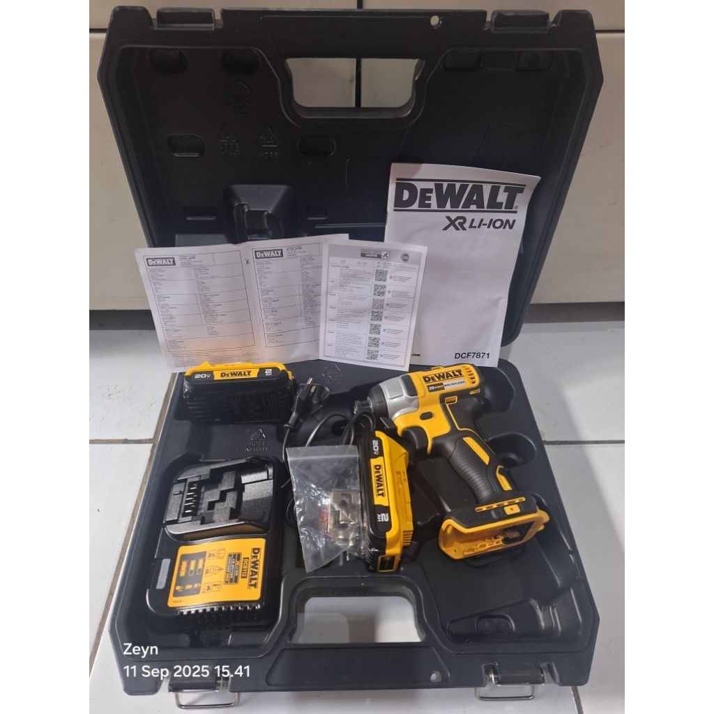 bor cordless impact driver dewalt dcf7871 20v brushless