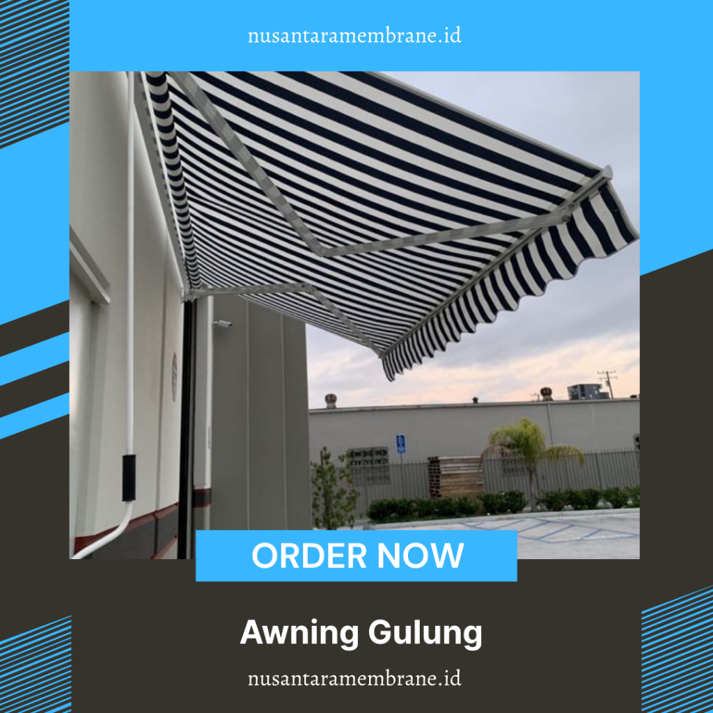 Pasang Awning Canopy Gulung Otomatis & Manual Bergaransi - Kanopi Buka Tutup Outdoor Murah Bogor