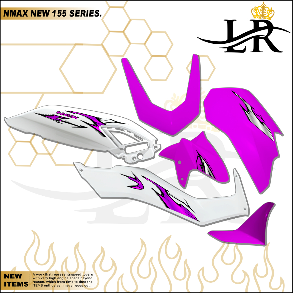 STRIPING TRANSPARAN NMAX NEW 155 ABS NON ABS STIKER VARIASI NMAX 2020-2025 TRANSPARAN VARKY STYLE