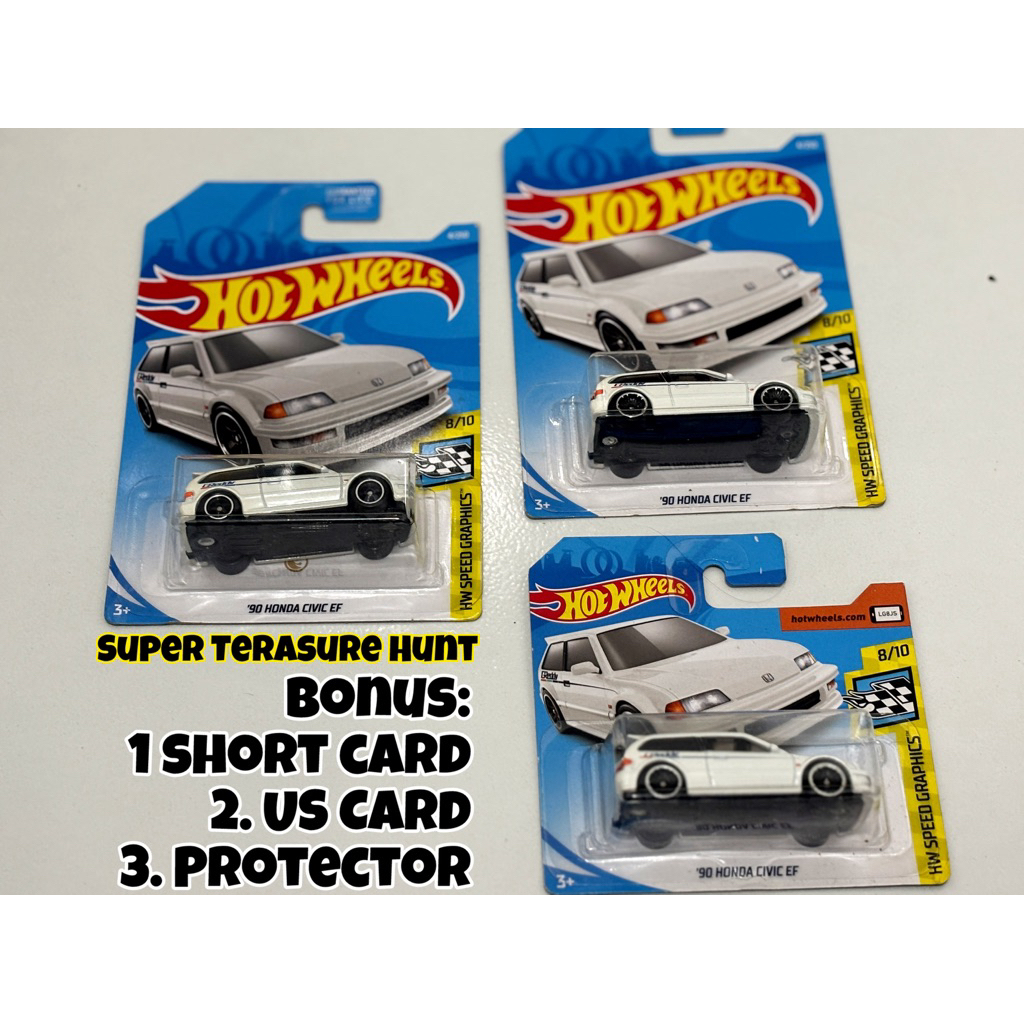 Hot Wheels Honda Civic EF Super Treasure Hunt 2017 US CARD