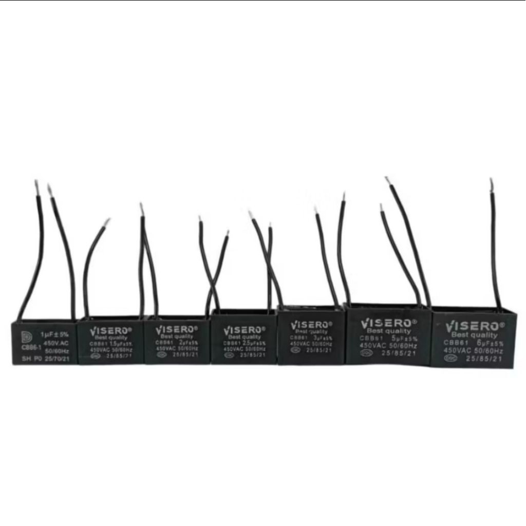 capasitor kipas angin visero 1,5uf 2uf 2,5uf 3uf 5uf 6uf 8uf