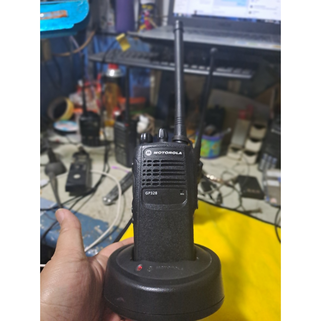 Ht Motorola Gp328 Frekuensi Vhf Siap Pakai GP 328 Vhf 136 Mhz sd 174 Mhz Baterai Awet Mulus Bekas