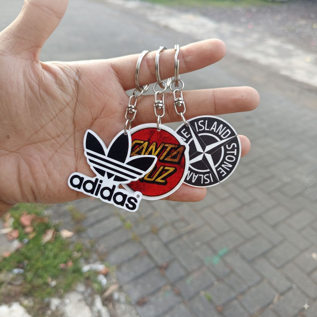 Gantungan kunci | keychain Adidas - santa cruz - stone island