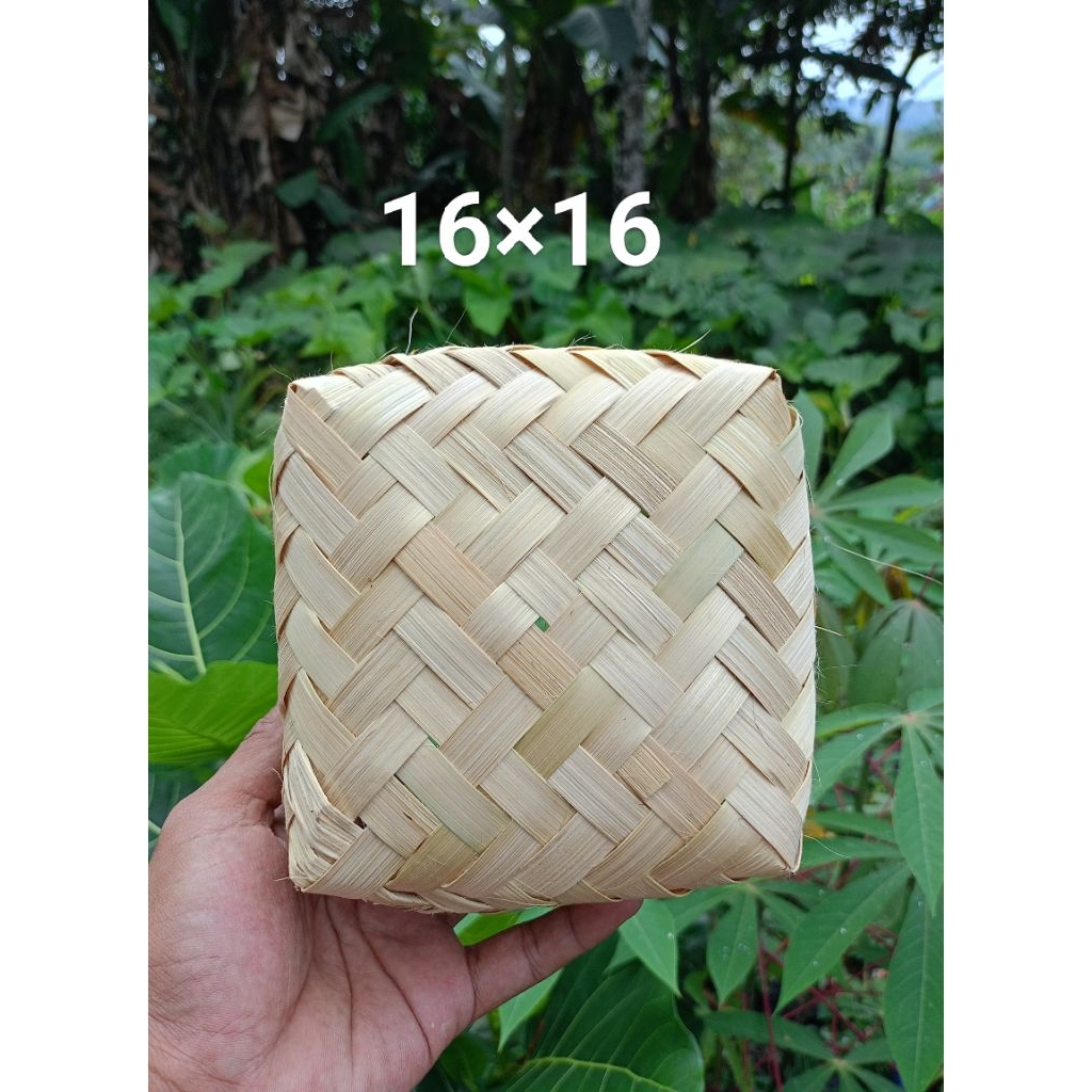 Besek bambu 16×16 1pcs Besek Nasi Besek Hampers Besek Nasi Box