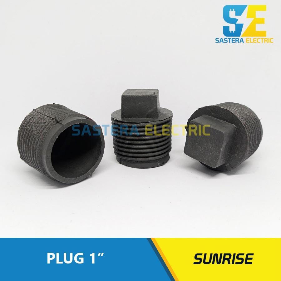 Plug 1" PVC Sunrise / Dop Drat Luar 1" inch / Pluk Tutup Pipa Drat Luar 1" PVC / Dop Ulir Luar 1"