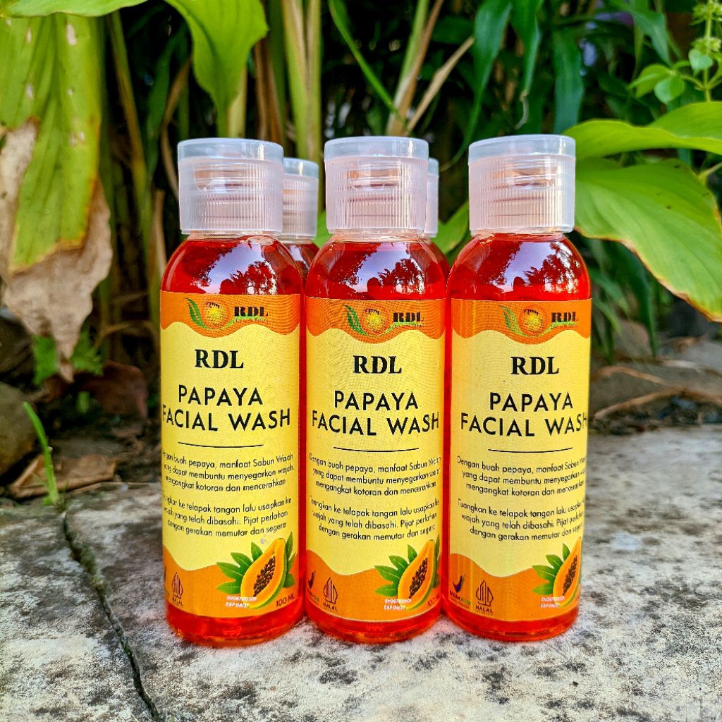 Sabun Pepaya Cair Original 100% BPOM Asli Sabun Papaya RDL Facial Wash Membersihkan Wajah Kulit