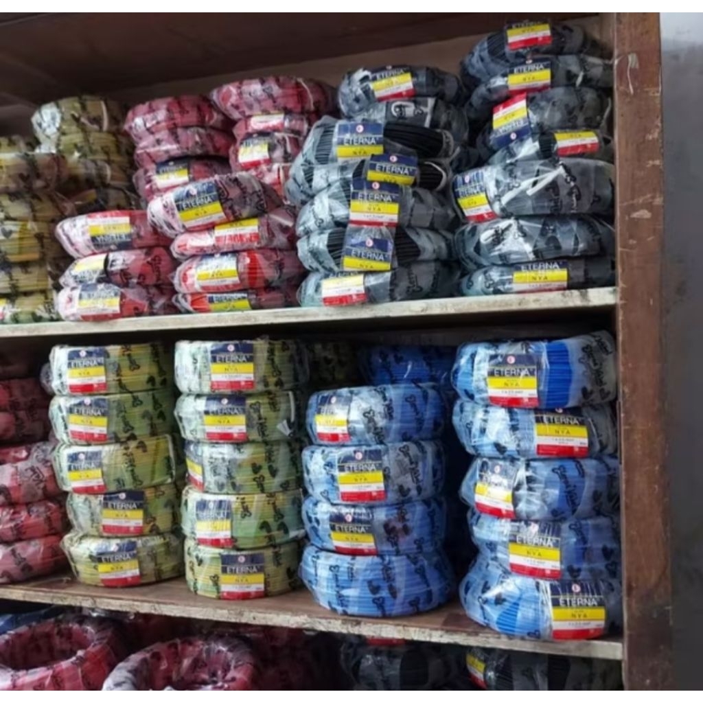 KABEL NYA ETERNA 1X1.5 ROLL 100M ASLI ORI MURAH GROSIR KABEL LISTRIK ETERNA 1X1,5 ISI 100 METER HITA